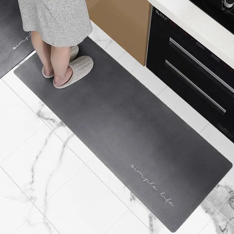 tapis de cuisine gris design