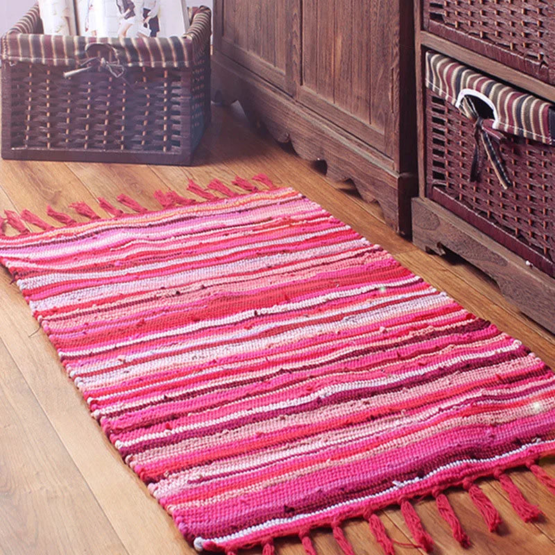 Tapis de cuisine couleur framboise
