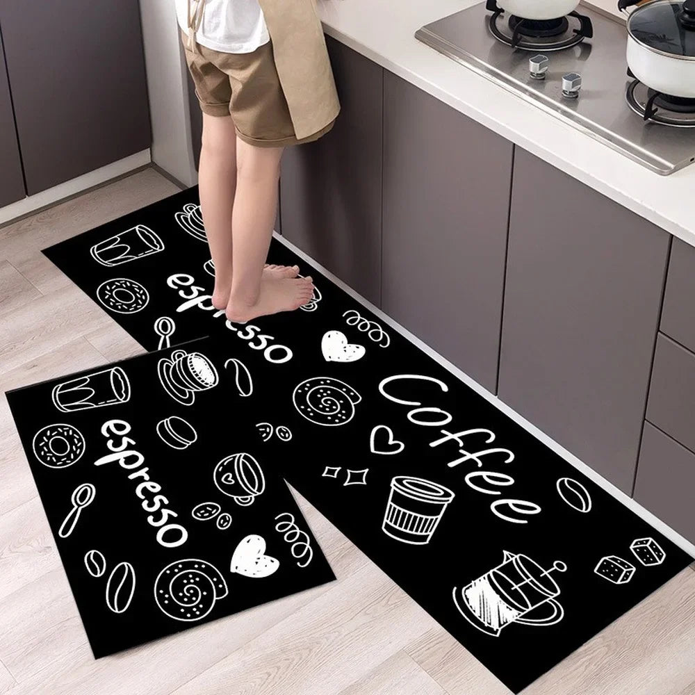 lot de 2 tapis de cuisine vinyle