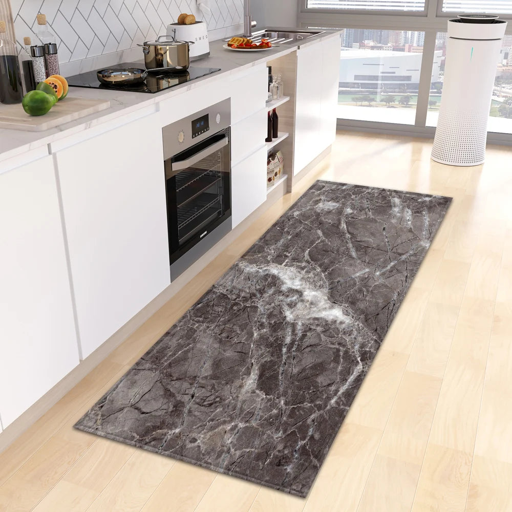 Tapis de cuisine marbre