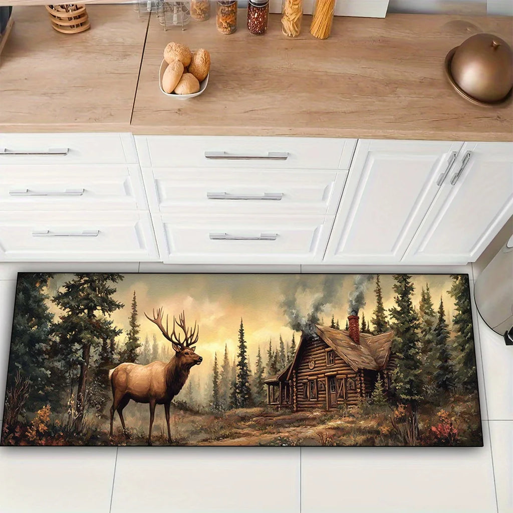 tapis de cuisine déco montagne