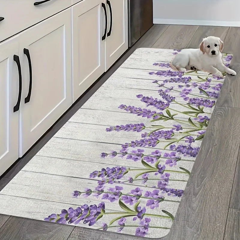 tapis de cuisine violet