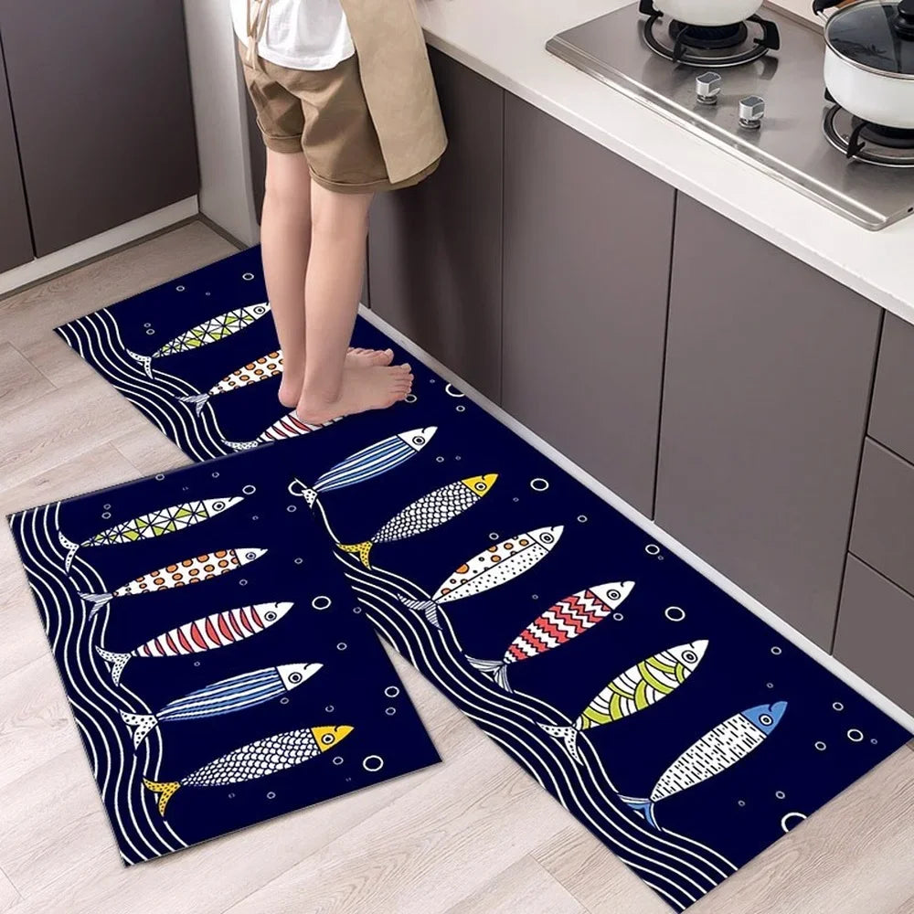 lot de 2 tapis de cuisine vinyle
