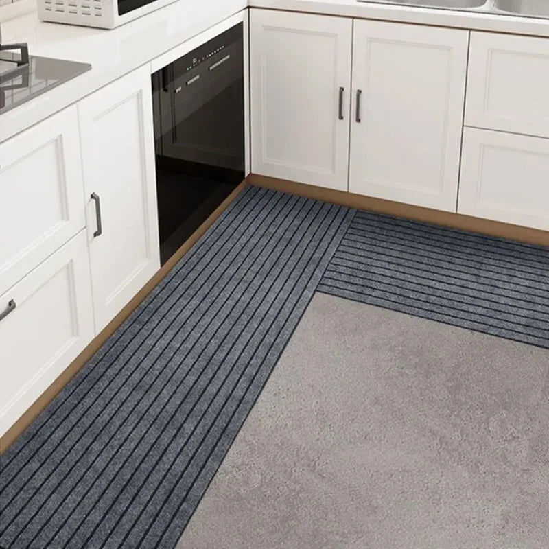 Grand tapis de cuisine rouge