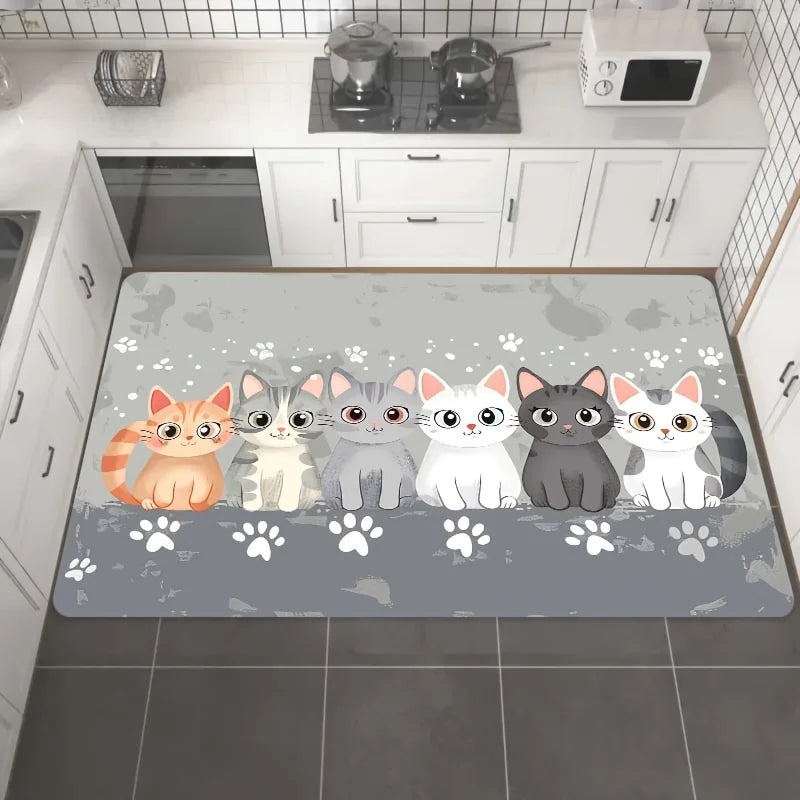 tapis de cuisine chat