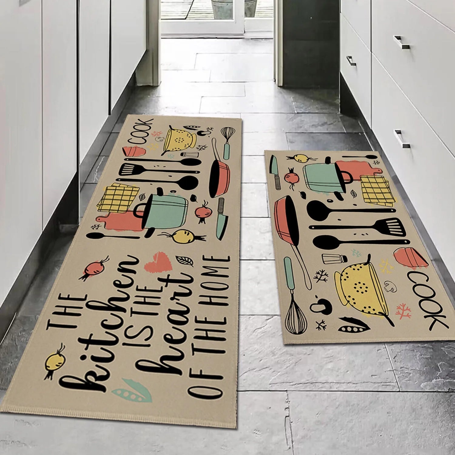 tapis de cuisine bonheur