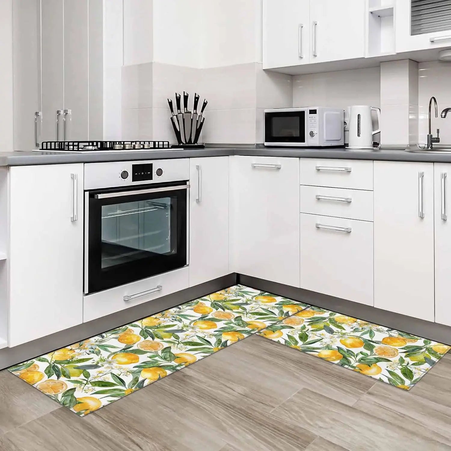 tapis de cuisine avec citrons
