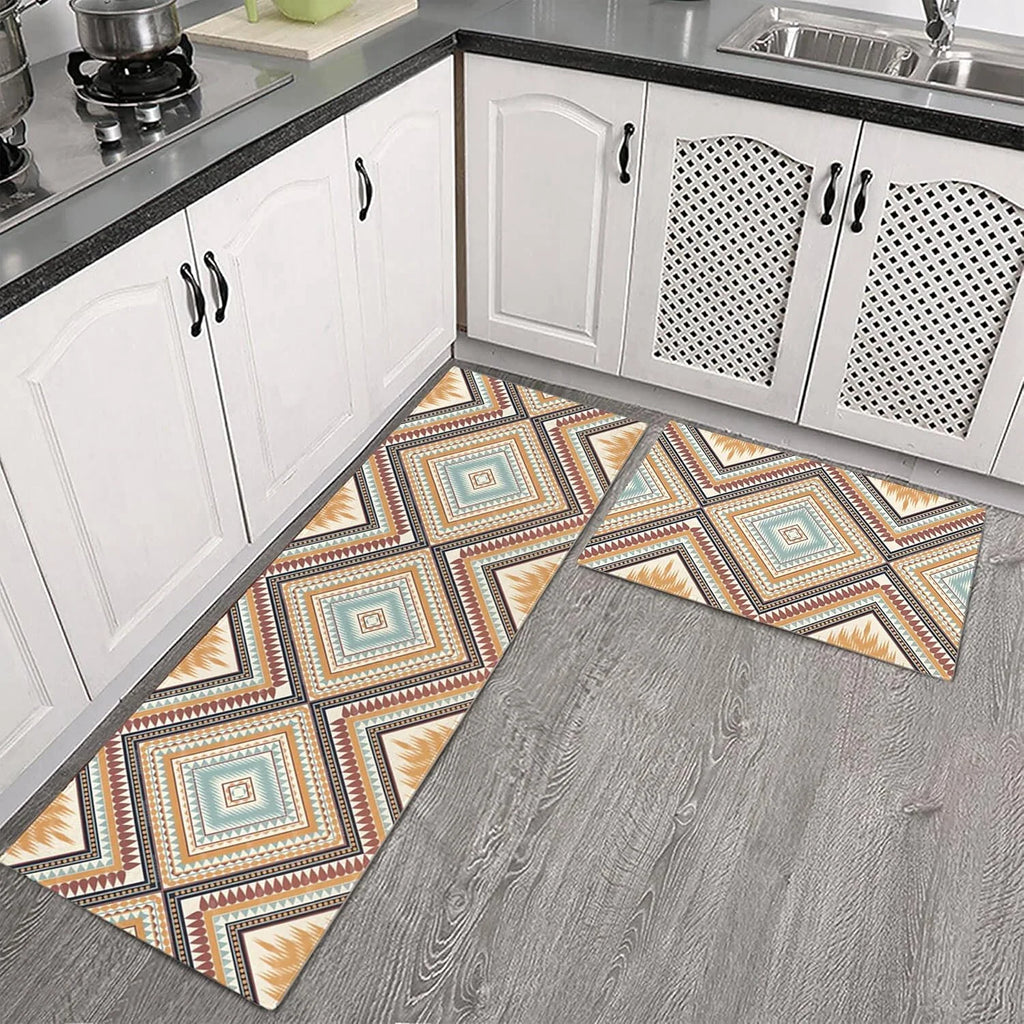 tapis avec envers antidérapant de cuisine gris
