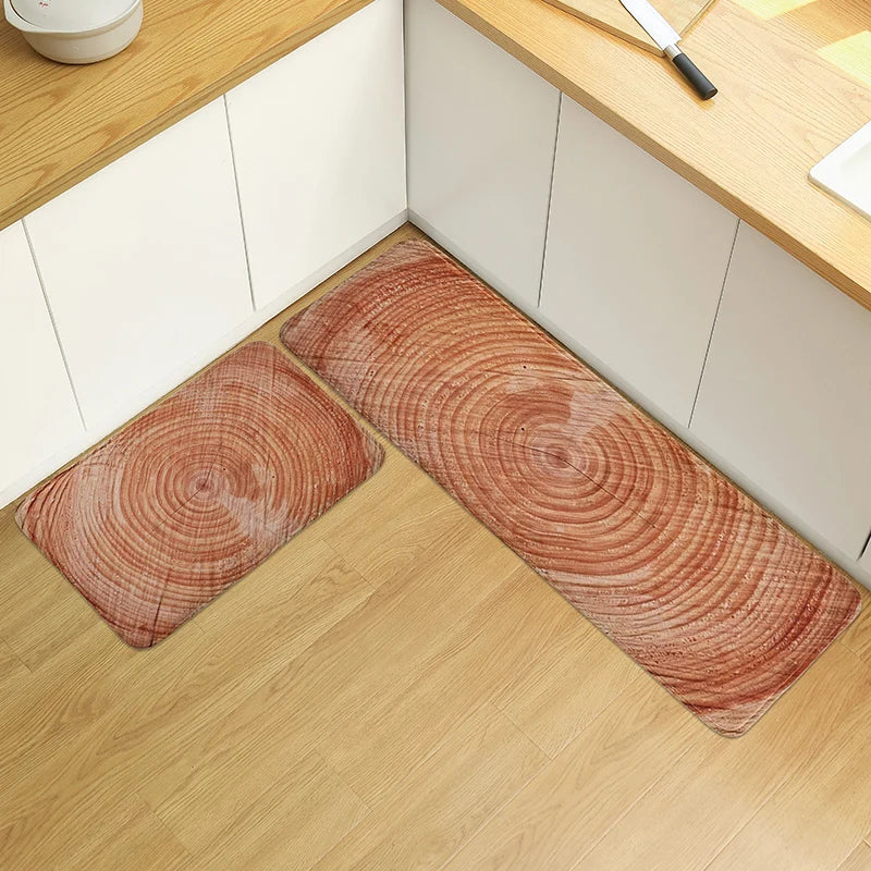 Tapis de cuisine terracotta