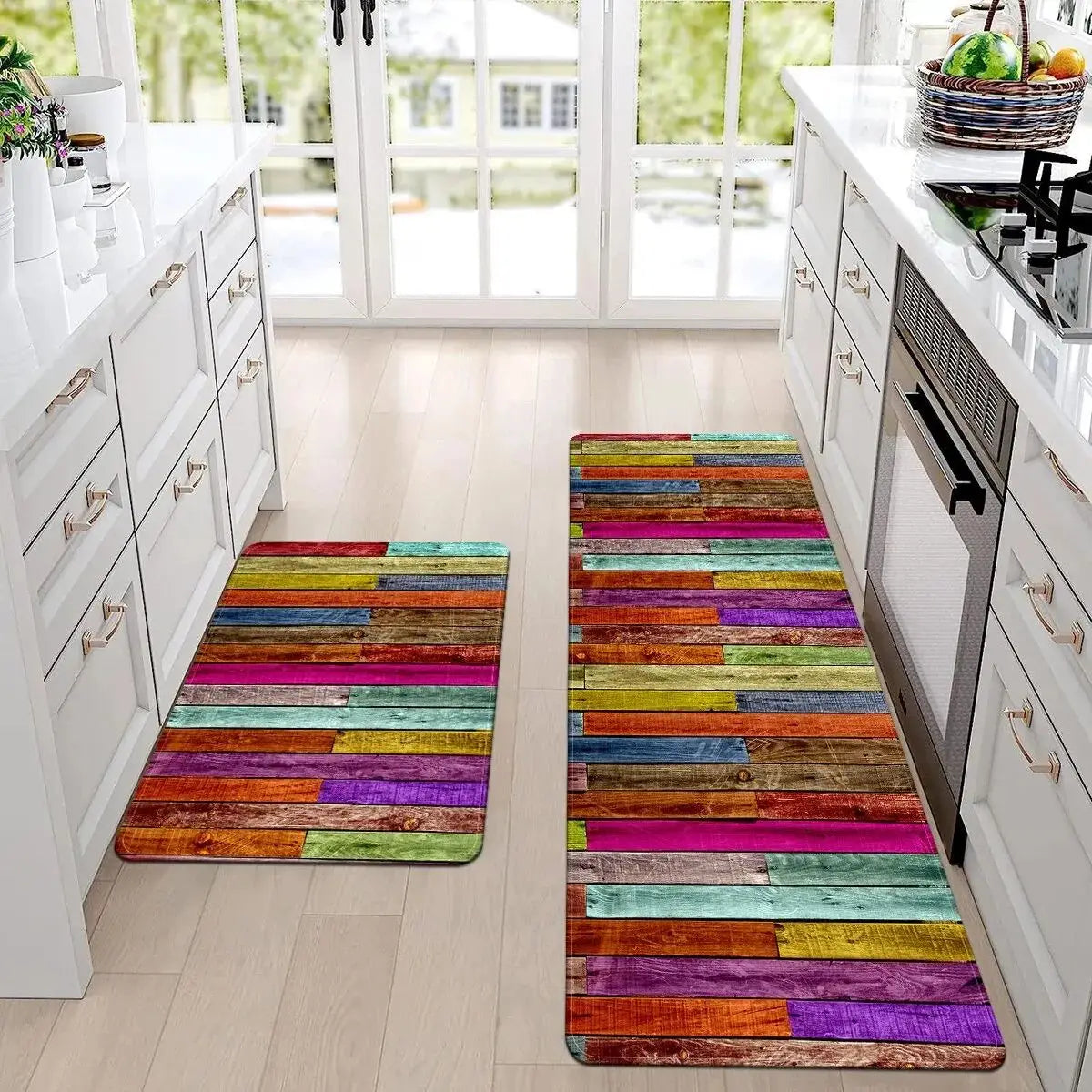 tapis de cuisine colore