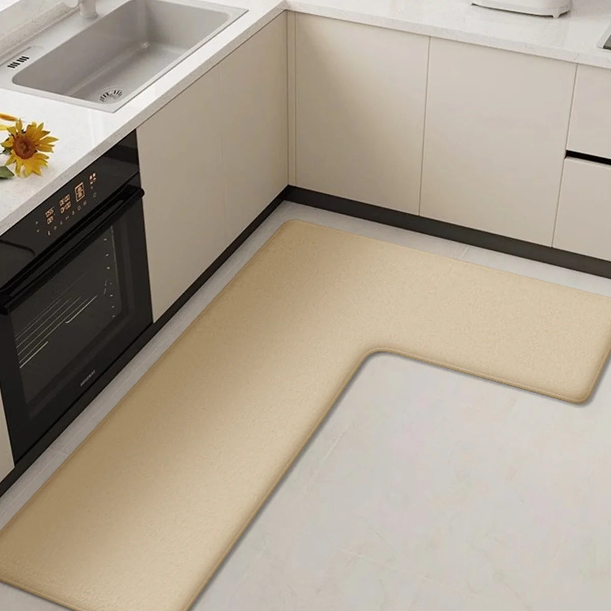 Tapis de cuisine en L
