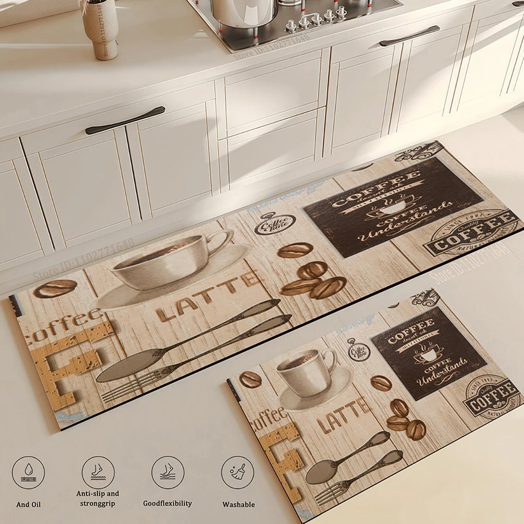 tapis de cuisine grain de cafe