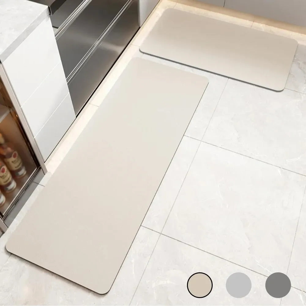 Tapis de cuisine beige
