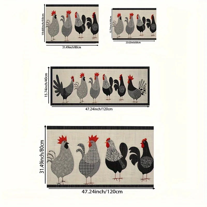 tapis de cuisine poule
