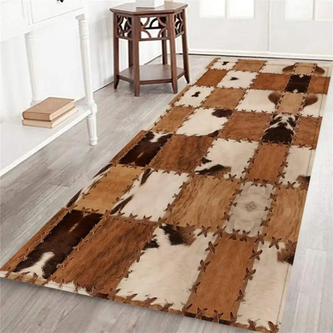 tapis de cuisine forme peau de vache