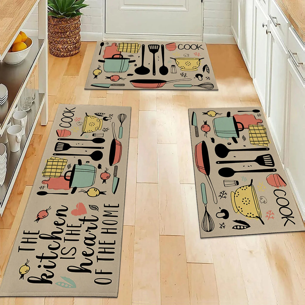 tapis de cuisine bonheur
