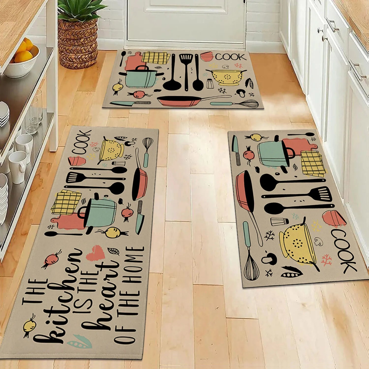 tapis de cuisine bonheur