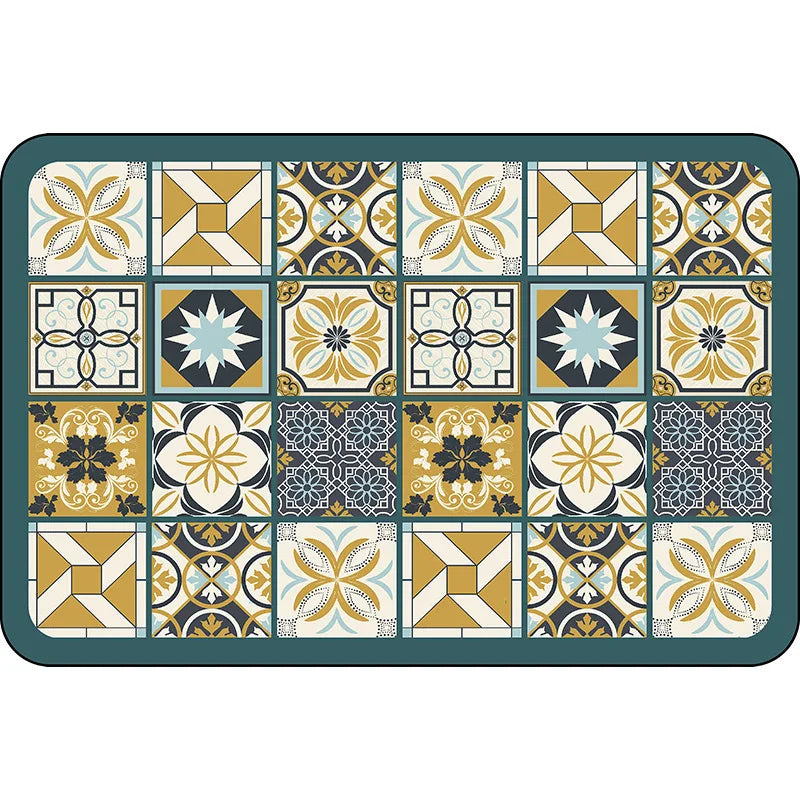 Tapis de cuisine carreaux de ciment