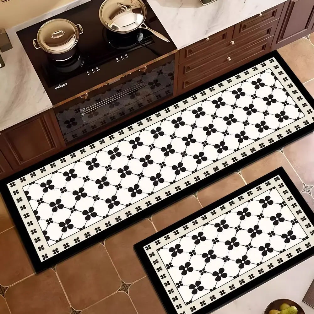 Tapis de cuisine vinyl carreaux de ciment