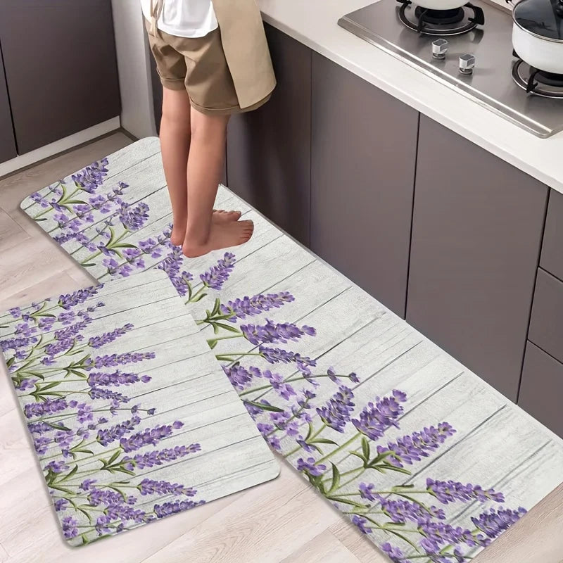 tapis de cuisine violet