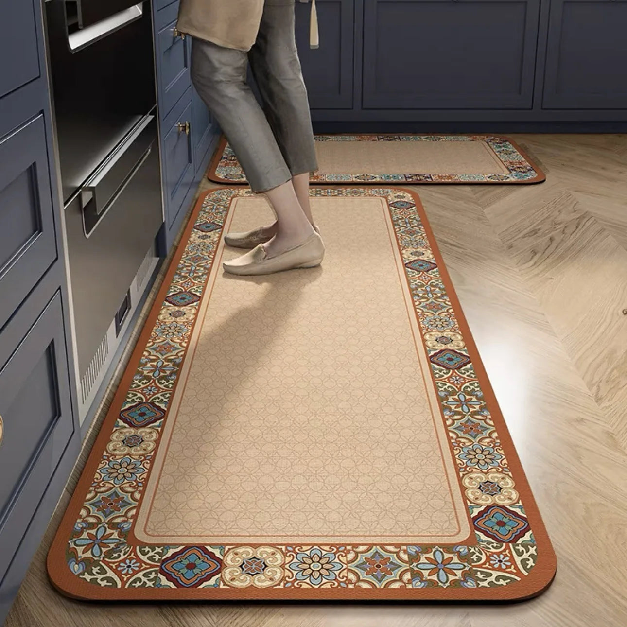 Tapis de cuisine carreaux de ciment