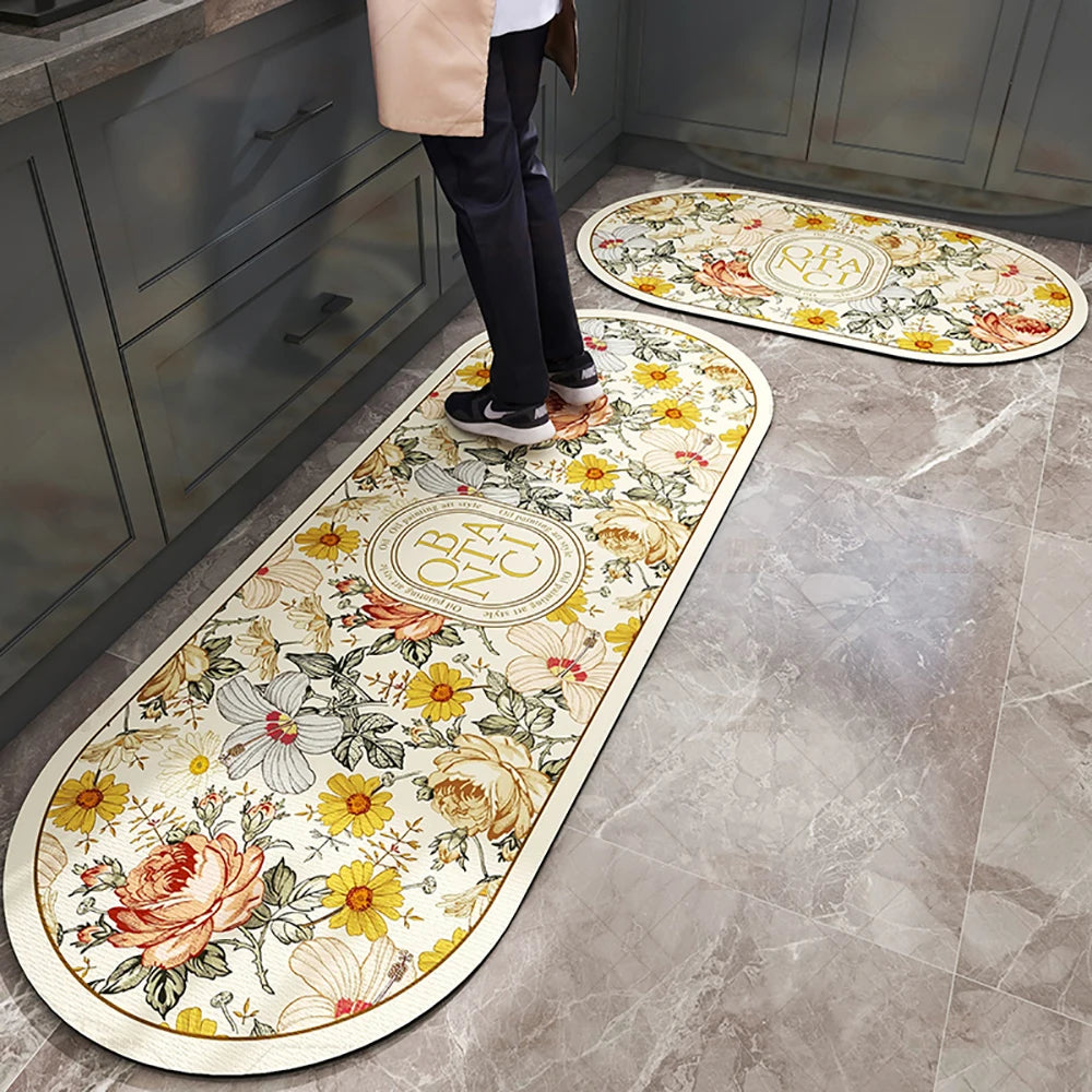 tapis de cuisine arrondi
