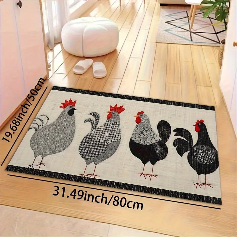 tapis de cuisine poule