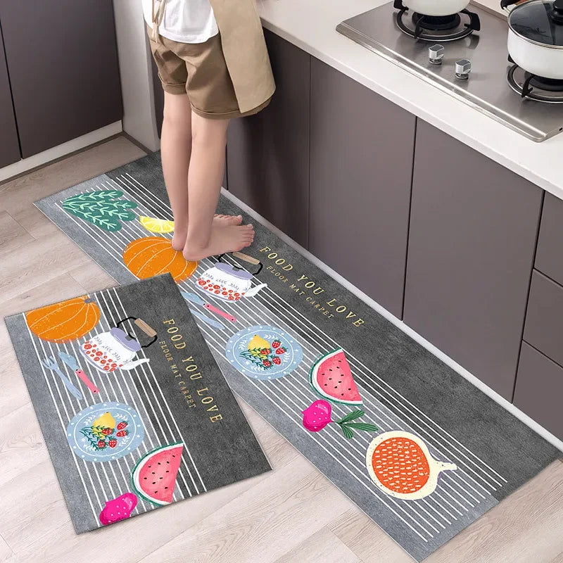 lot de 2 tapis de cuisine vinyle