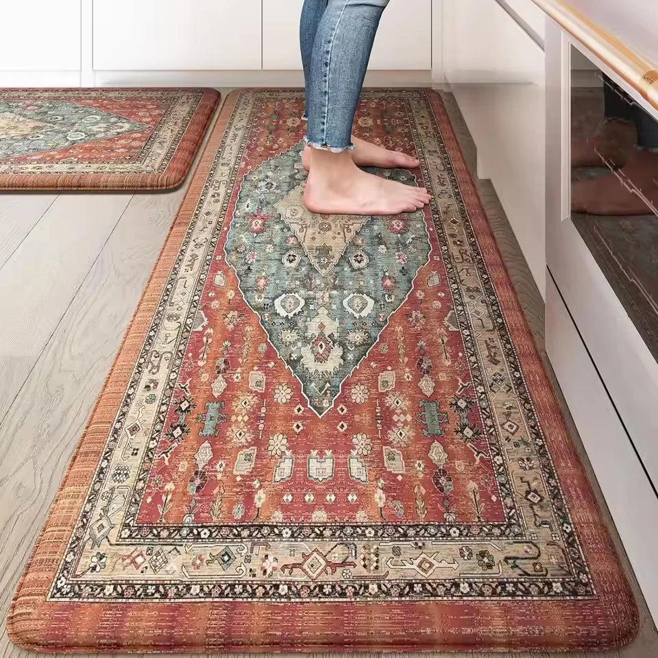 Tapis de cuisine rétro