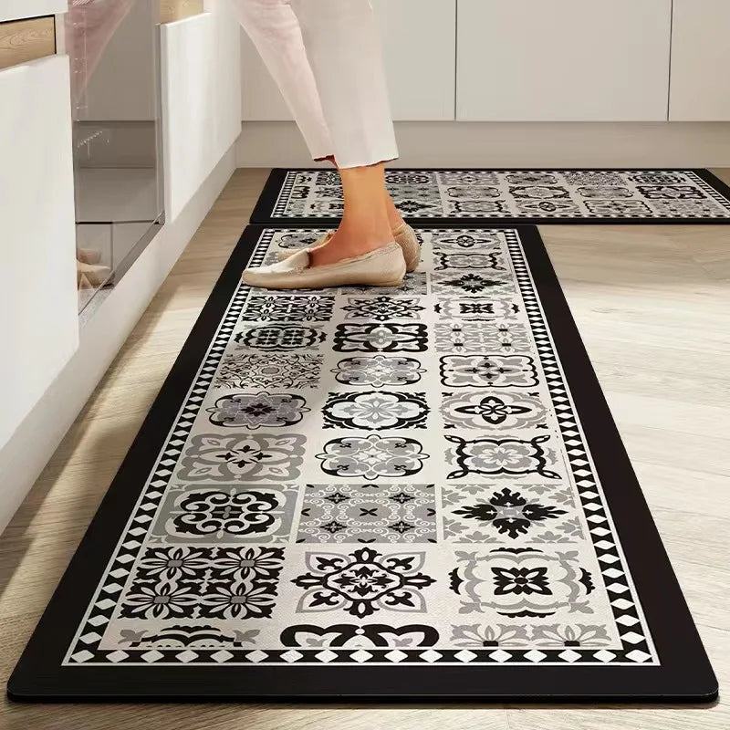 Tapis de cuisine carreaux de ciment