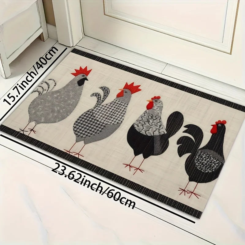 tapis de cuisine poule