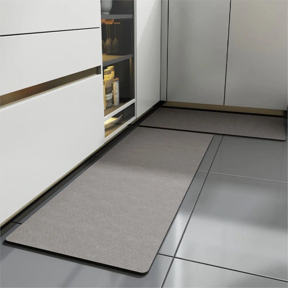 Tapis de cuisine beige