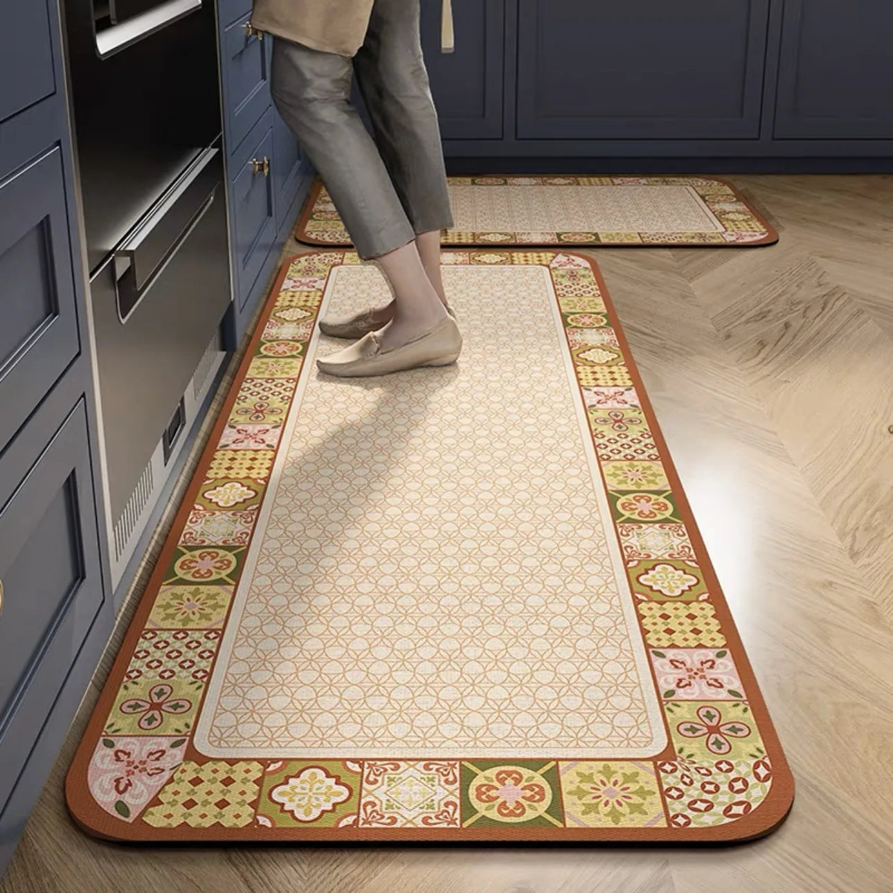 Tapis de cuisine carreaux de ciment