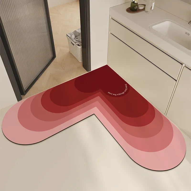 Tapis de cuisine rouge design