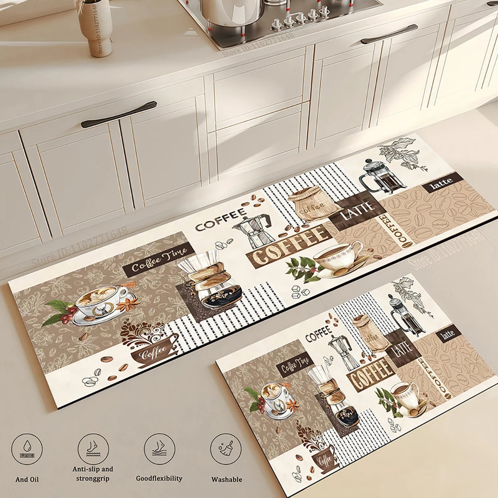 tapis de cuisine grain de cafe